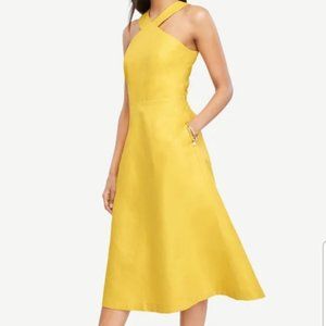 Ann Taylor Saffron Halter Midi Dress